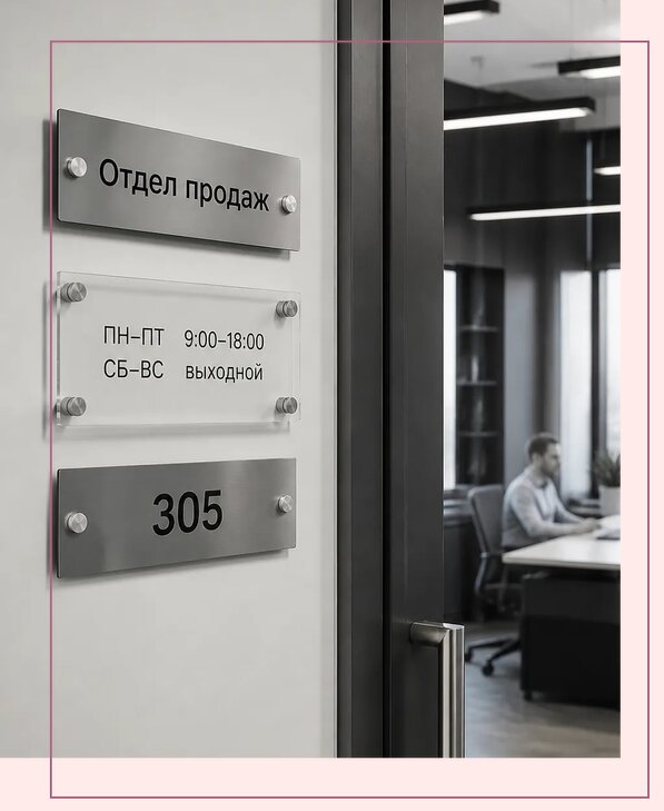 Офисные таблички на дверь в Слободской по цене от 5049 р. | Аванза-Слб